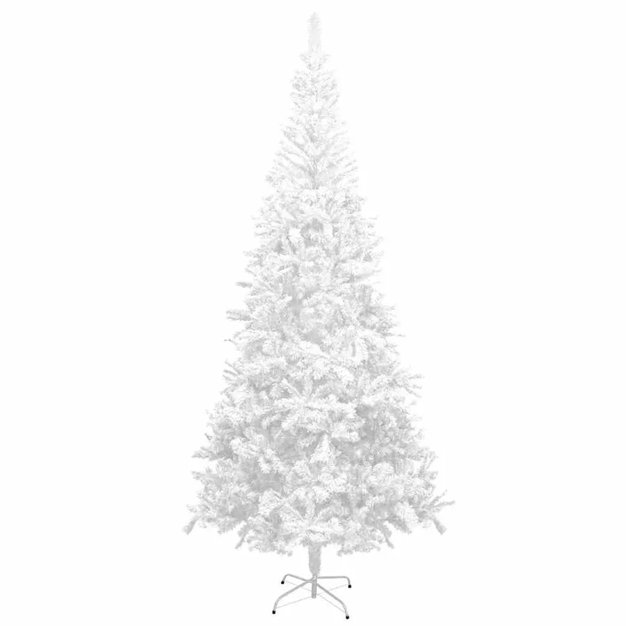 Arbre de Noël artificiel pré-éclairé et boules L 240 cm blanc - 3