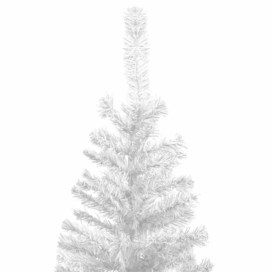 Arbre de Noël artificiel pré-éclairé et boules L 240 cm blanc - 5