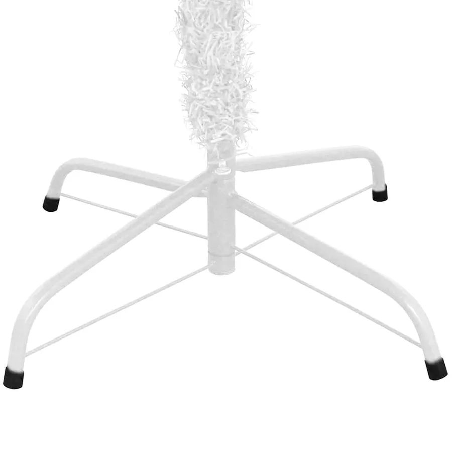 Arbre de Noël artificiel pré-éclairé et boules L 240 cm blanc - 6