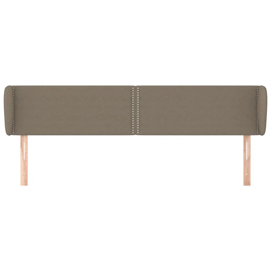 Tête de lit avec oreilles Taupe 203x23x78/88 cm Tissu - 3