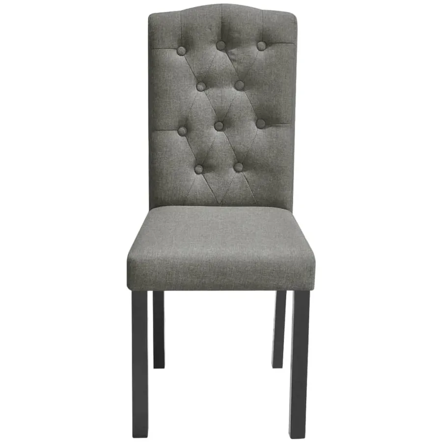 Chaises à manger lot de 4 gris tissu - 3