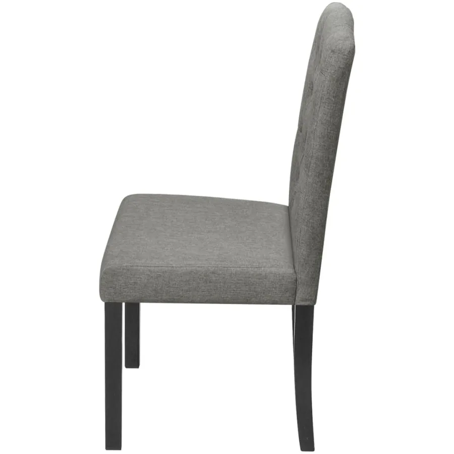 Chaises à manger lot de 4 gris tissu - 4