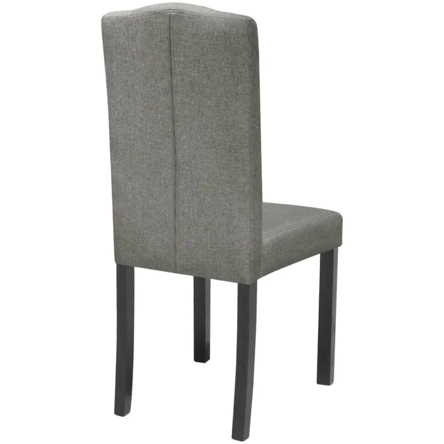 Chaises à manger lot de 4 gris tissu - 5