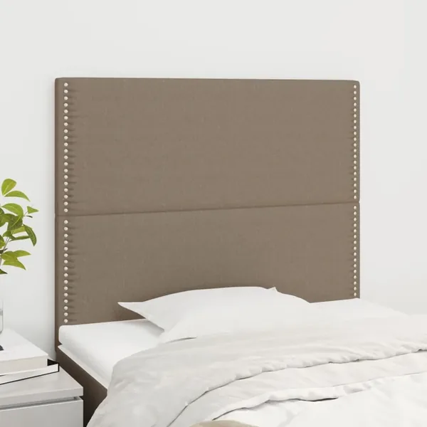 Tête de lit Taupe 100x5x118/128 cm Tissu