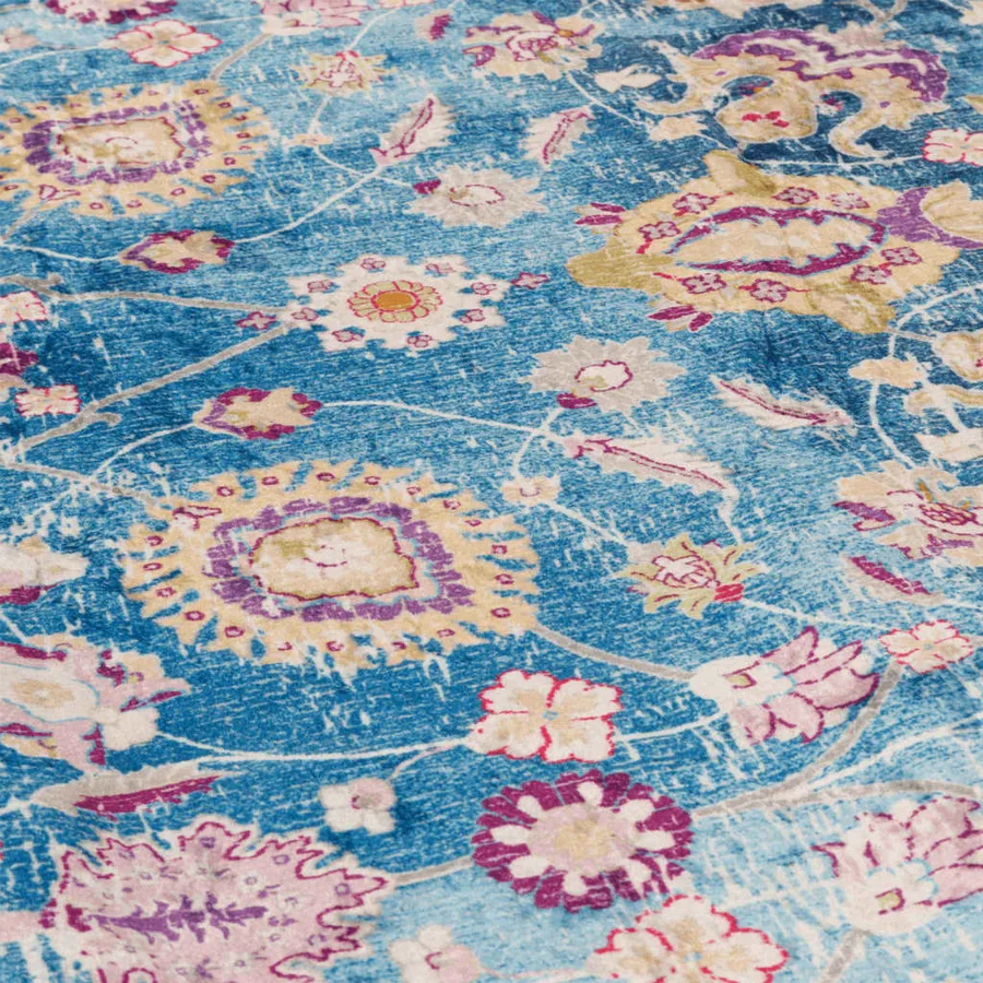 Tapis lavable multicolore Ø 120 cm - 5