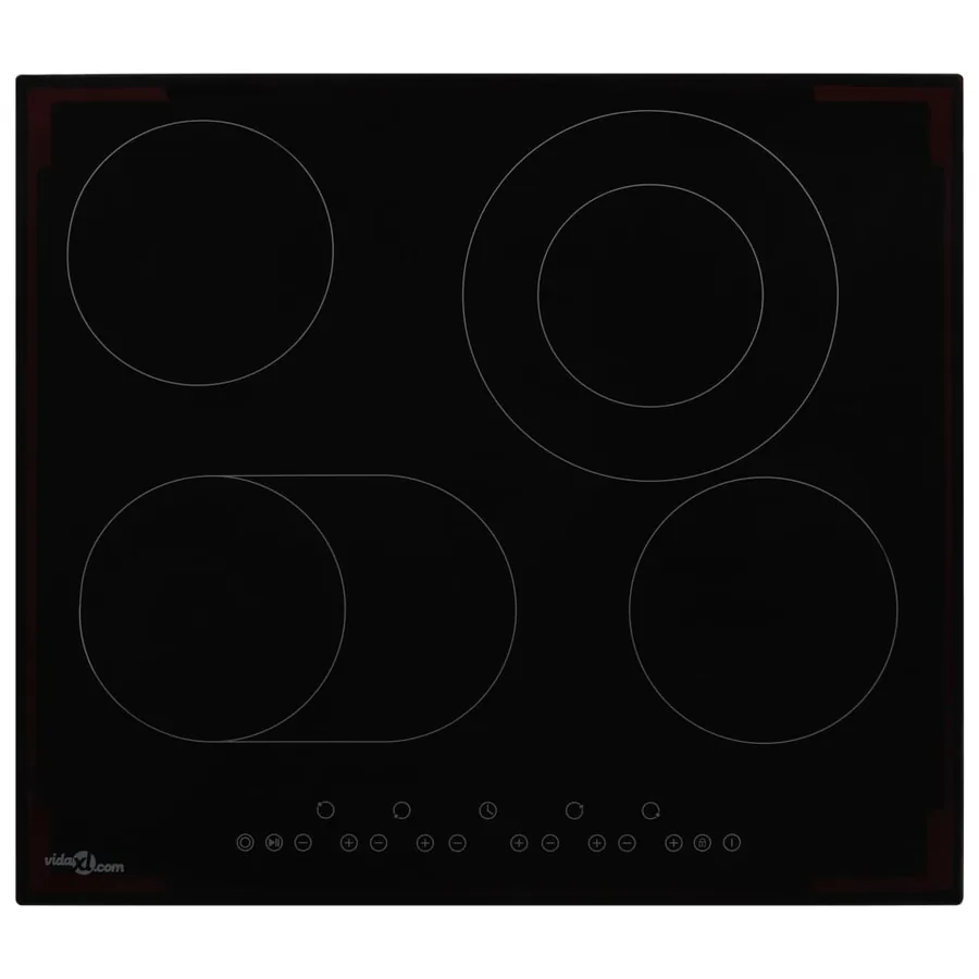 Plaque de cuisson Céramique 4 brûleurs Contrôle tactile 6600 W