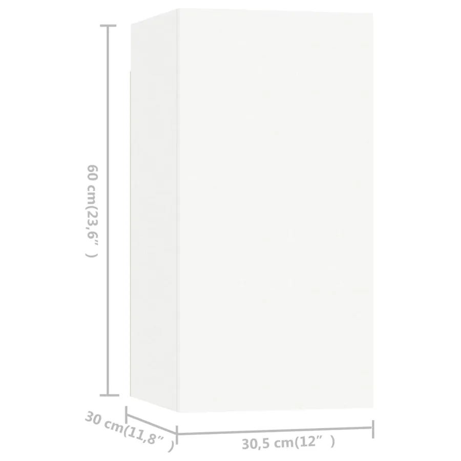 Ensemble de meubles TV 4 pcs Blanc Bois d'ingénierie - 6