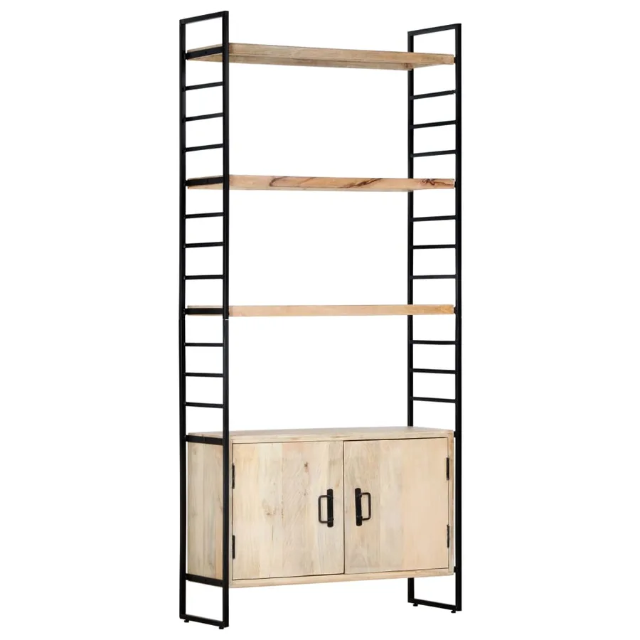Bibliothèque à 4 niveaux 80x30x180 cm Bois de manguier massif - 11