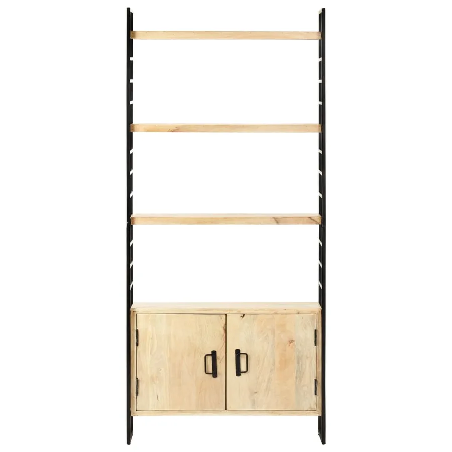 Bibliothèque à 4 niveaux 80x30x180 cm Bois de manguier massif - 2
