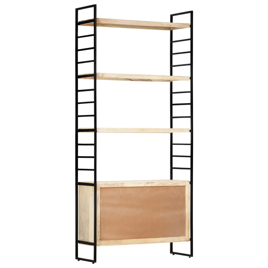 Bibliothèque à 4 niveaux 80x30x180 cm Bois de manguier massif - 4