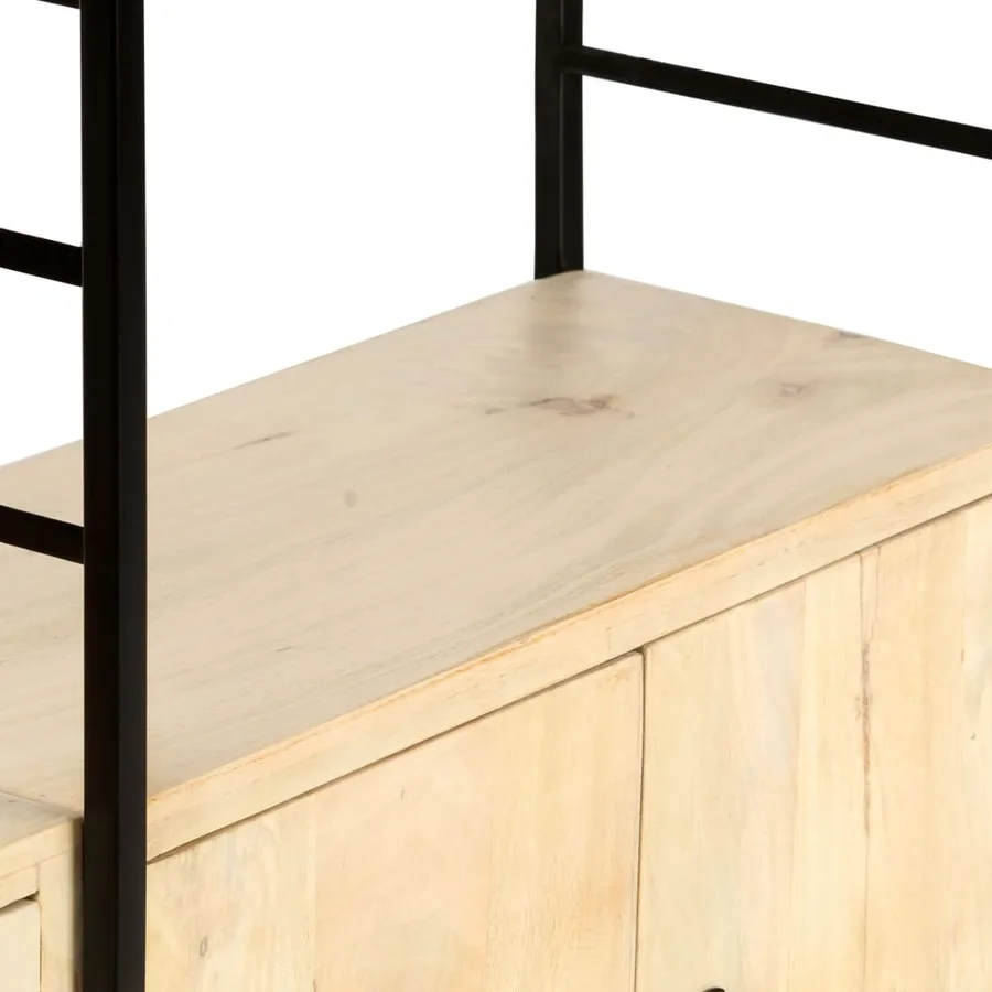 Bibliothèque à 4 niveaux 80x30x180 cm Bois de manguier massif - 7