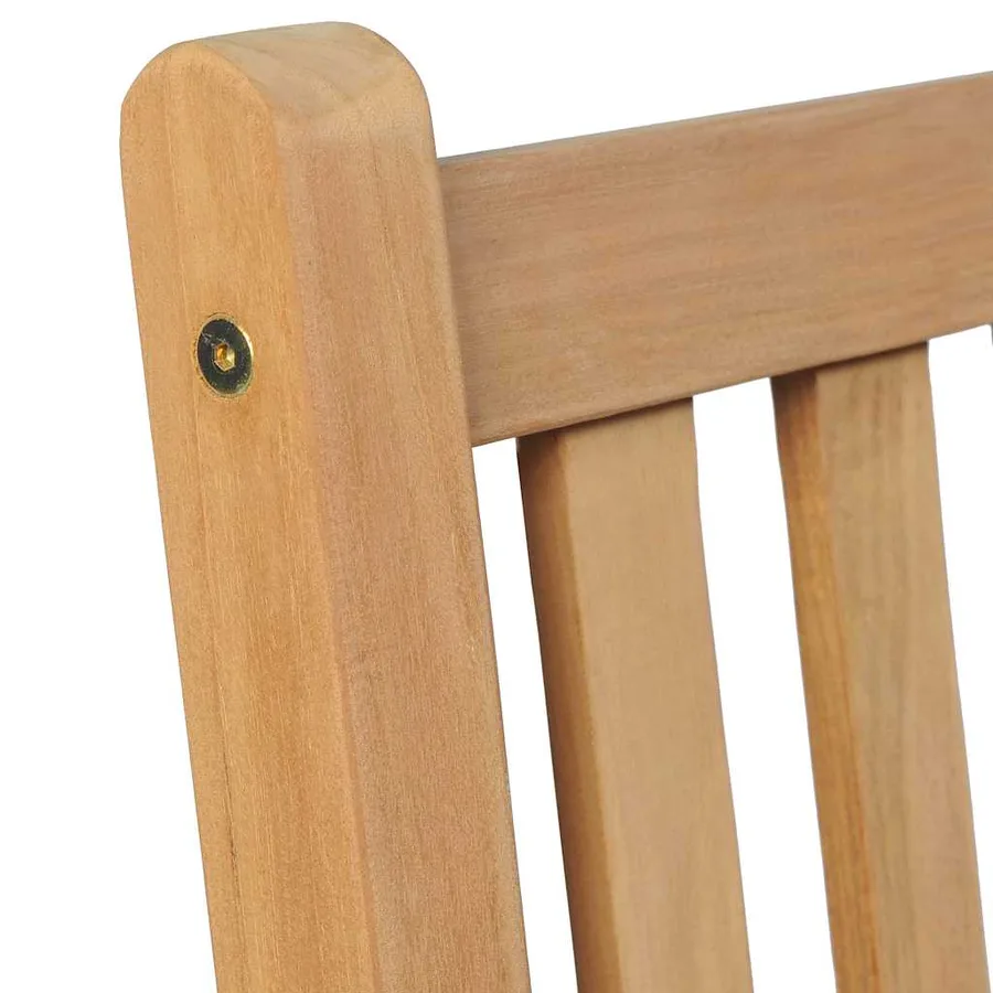 Chaises de jardin lot de 4 avec coussins anthracite Teck solide - 4