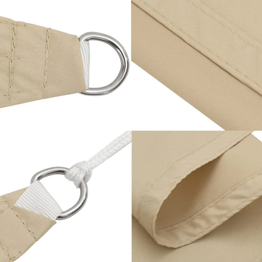 Voile de parasol tissu oxford rectangulaire 2,5x4 m beige - 7