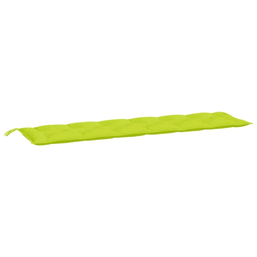 Coussin de banc de jardin vert brillant 200x50x7cm tissu oxford - 2