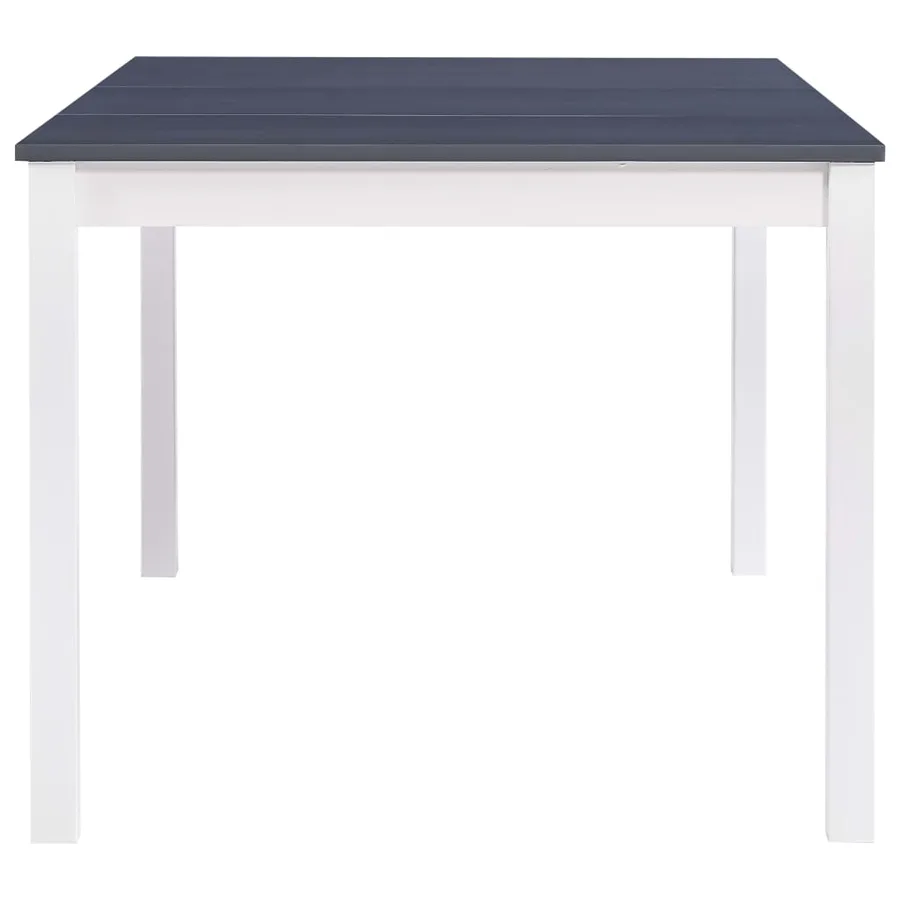 Table à manger Blanc et gris 180x90x73 cm Bois de pin - 3