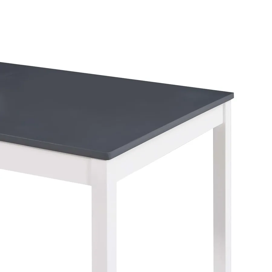 Table à manger Blanc et gris 180x90x73 cm Bois de pin - 4