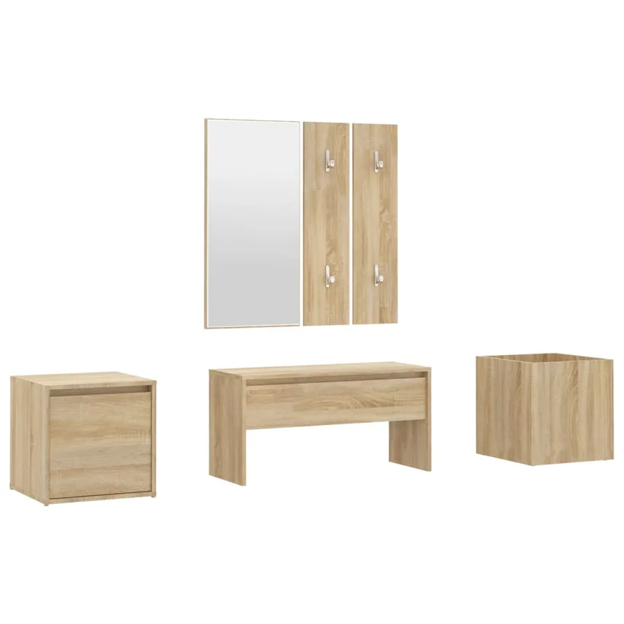 Ensemble de meubles de couloir Chêne Sonoma Bois d'ingénierie - 2