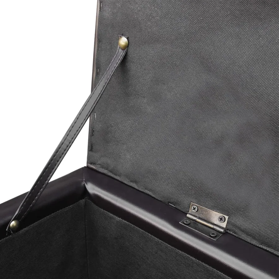 Banc long de rangement bois marron - 4