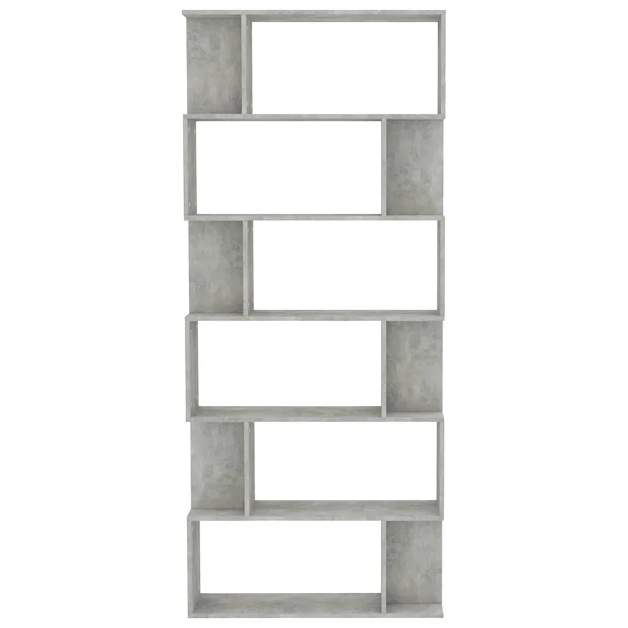 Bibliothèque/Séparateur de pièce Gris béton Bois d'ingénierie - 5