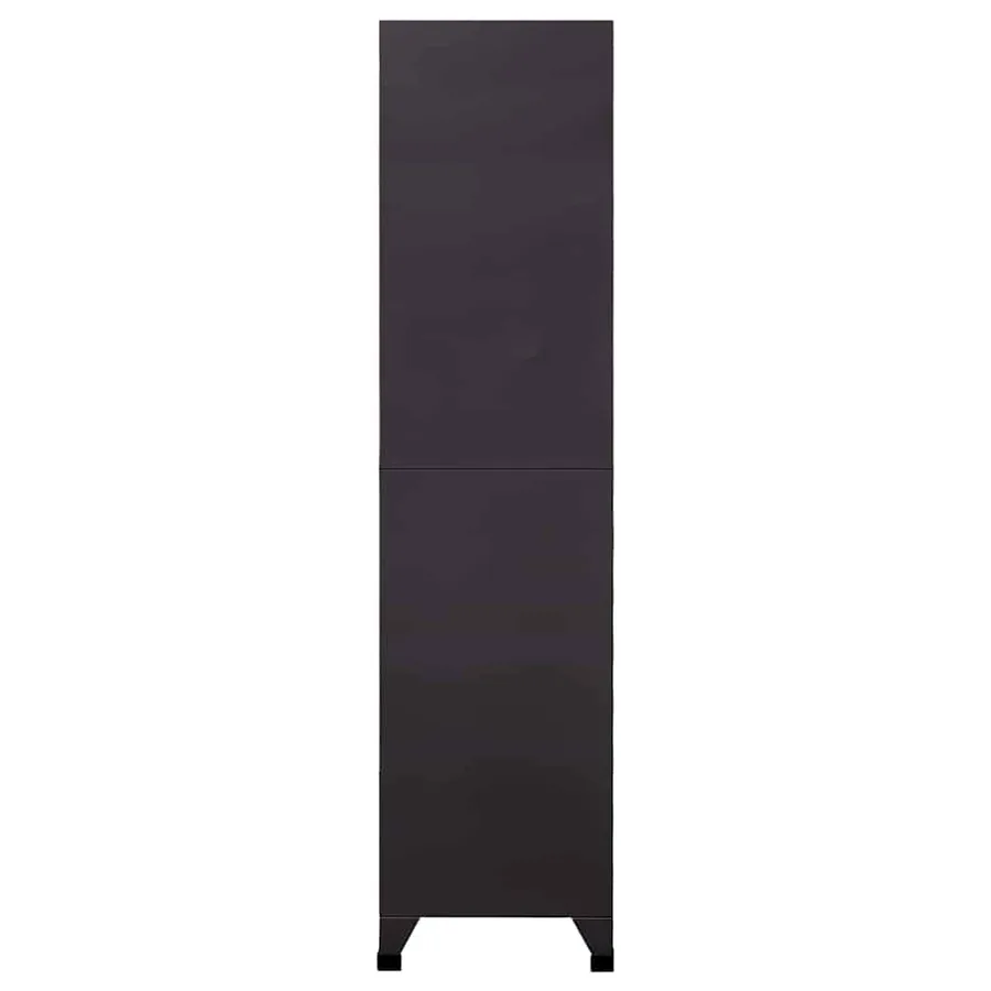 Armoire à casiers Anthracite et rouge 90x40x180 cm Acier - 4