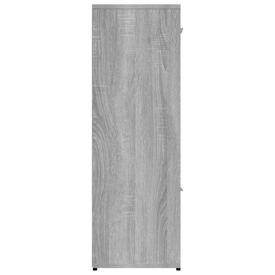 Bibliothèque Sonoma gris 90x30x90 cm Bois d'ingénierie - 7
