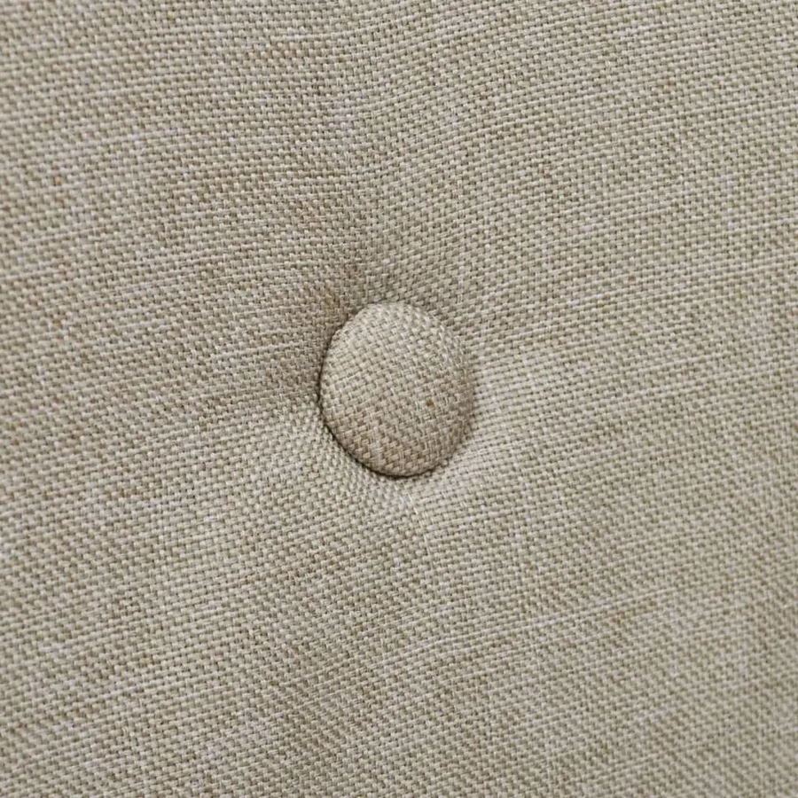 Chaises à manger lot de 6 beige tissu et chêne massif - 5
