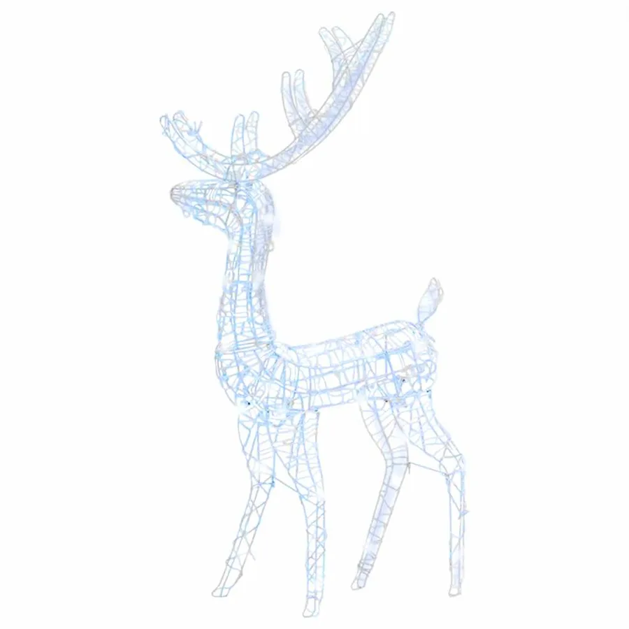Renne de décoration de Noël Acrylique 140 LED blanc froid 128 cm - 2