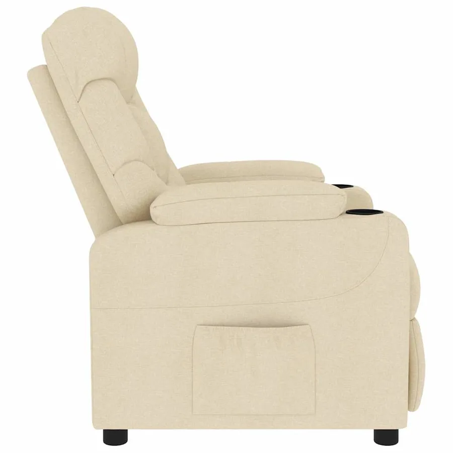 Fauteuil de massage Crème Tissu - 4