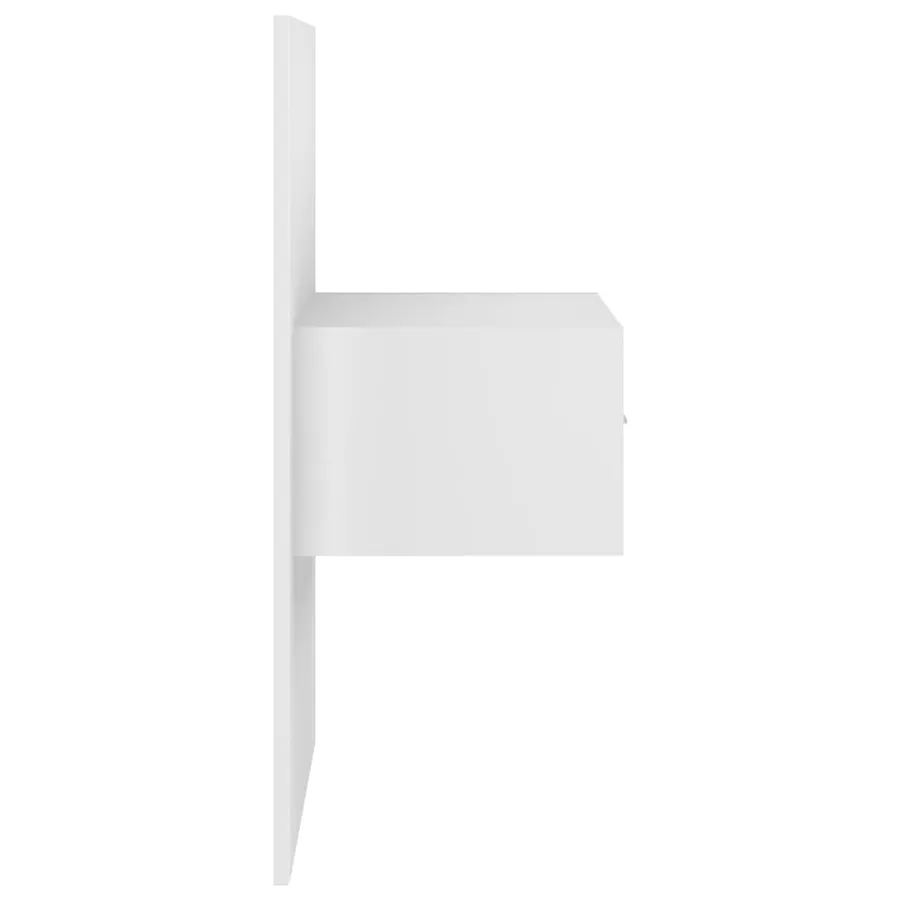 Tables de chevet murales 2 pcs Blanc - 6