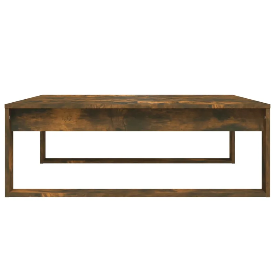 Table basse Chêne fumé 100x100x35 cm Bois d'ingénierie - 5