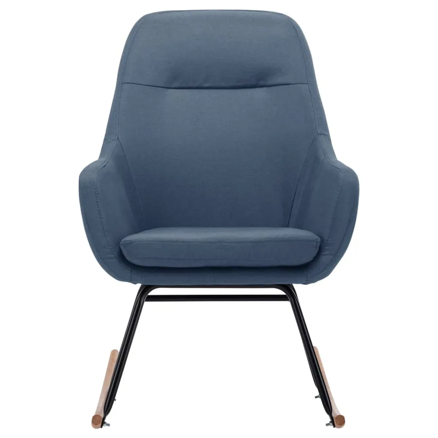 Chaise à bascule Bleu Tissu - 3