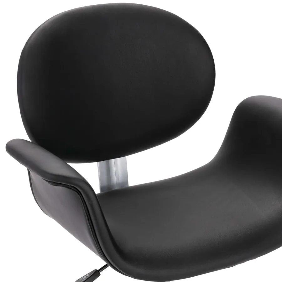 Chaise pivotante à manger Noir Similicuir - 7