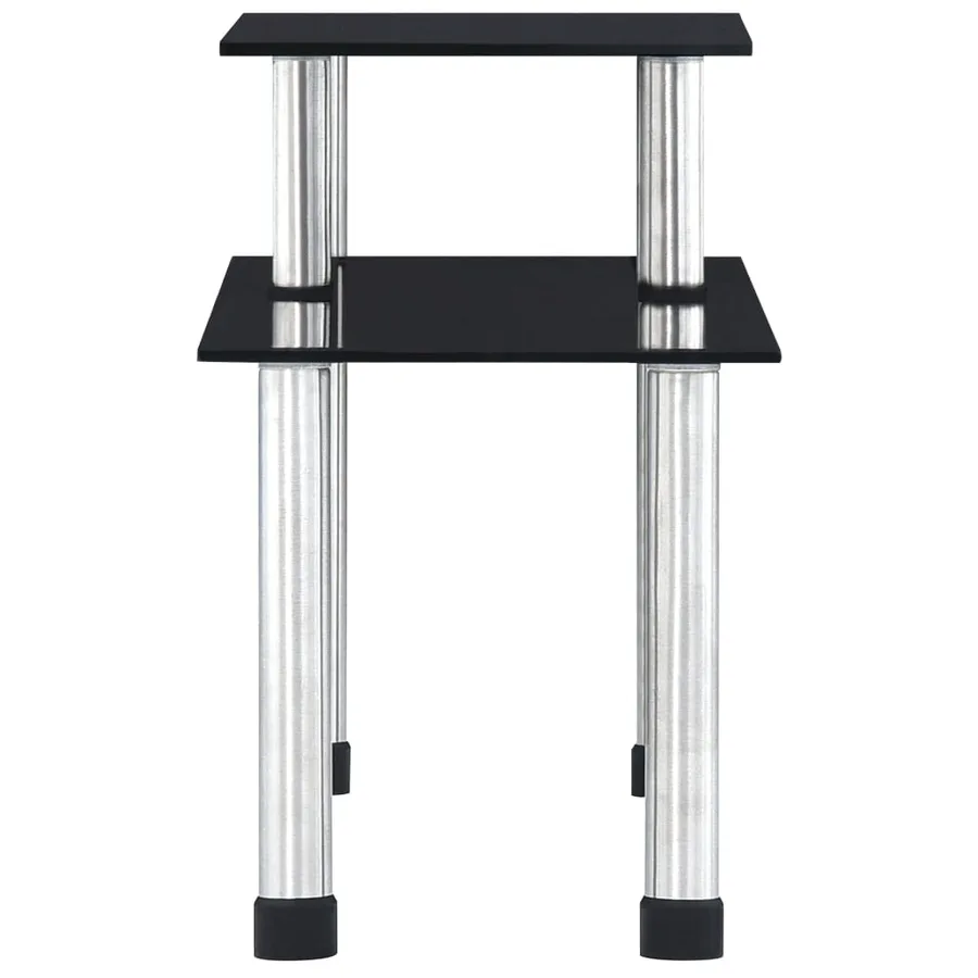 Étagère de cuisine Noir 45x16x26 cm Verre trempé - 3