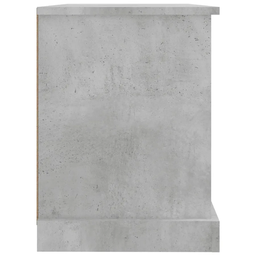 Meuble TV gris béton 73x35,5x47,5 cm bois d'ingénierie - 8