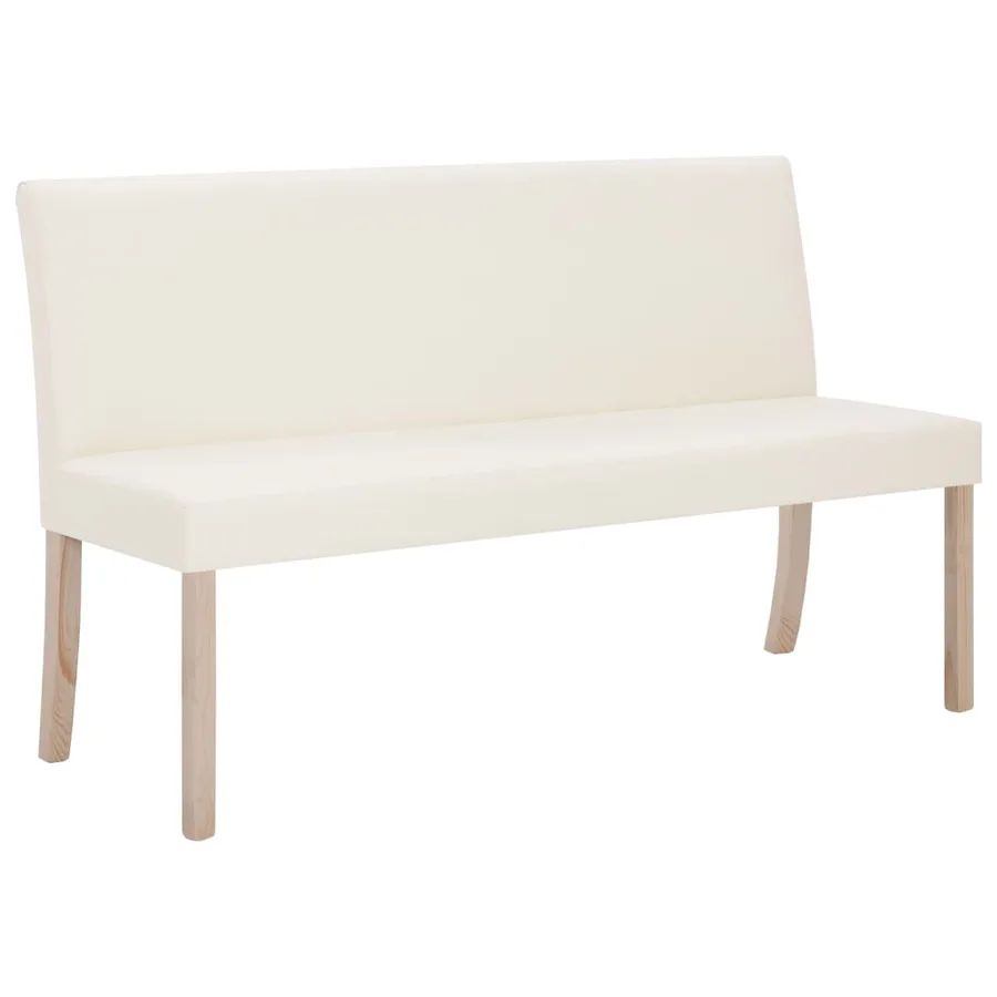 Banc 139,5 cm Crème Similicuir - 2