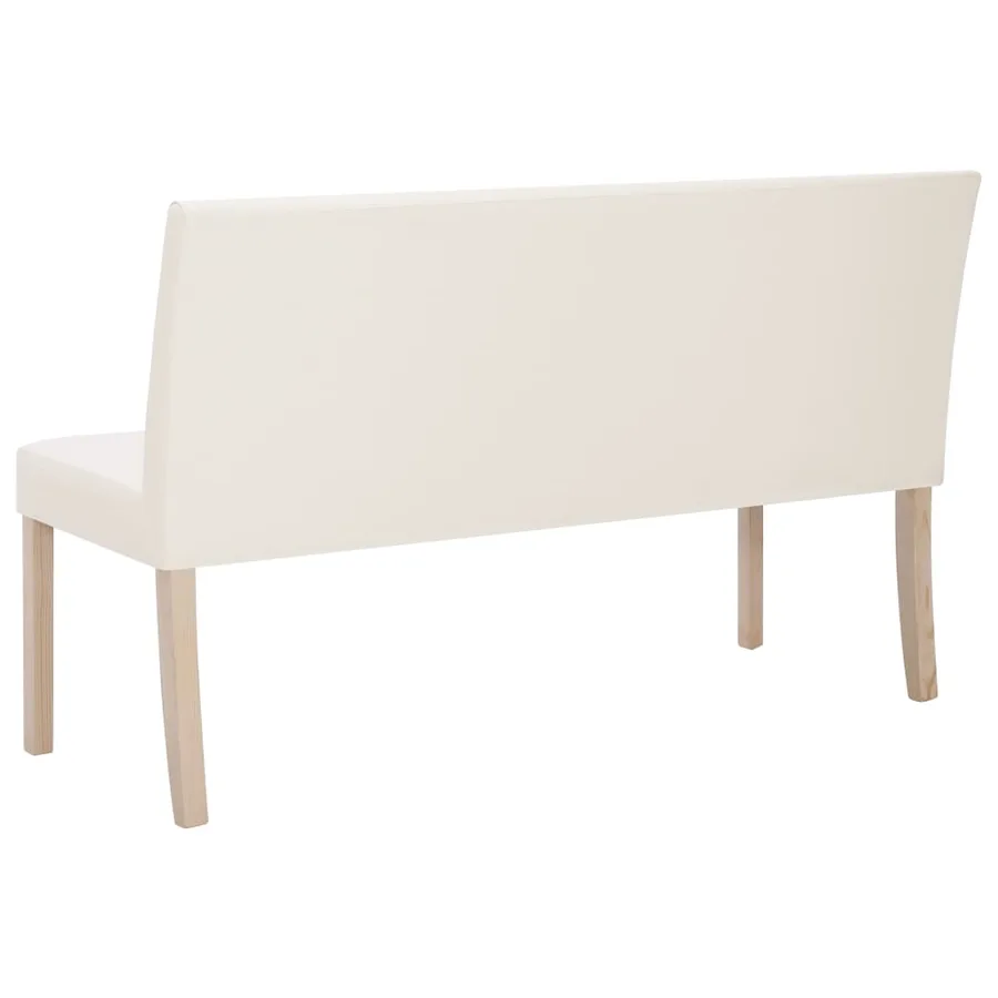 Banc 139,5 cm Crème Similicuir - 4