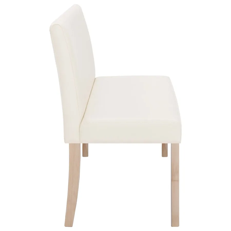 Banc 139,5 cm Crème Similicuir - 5