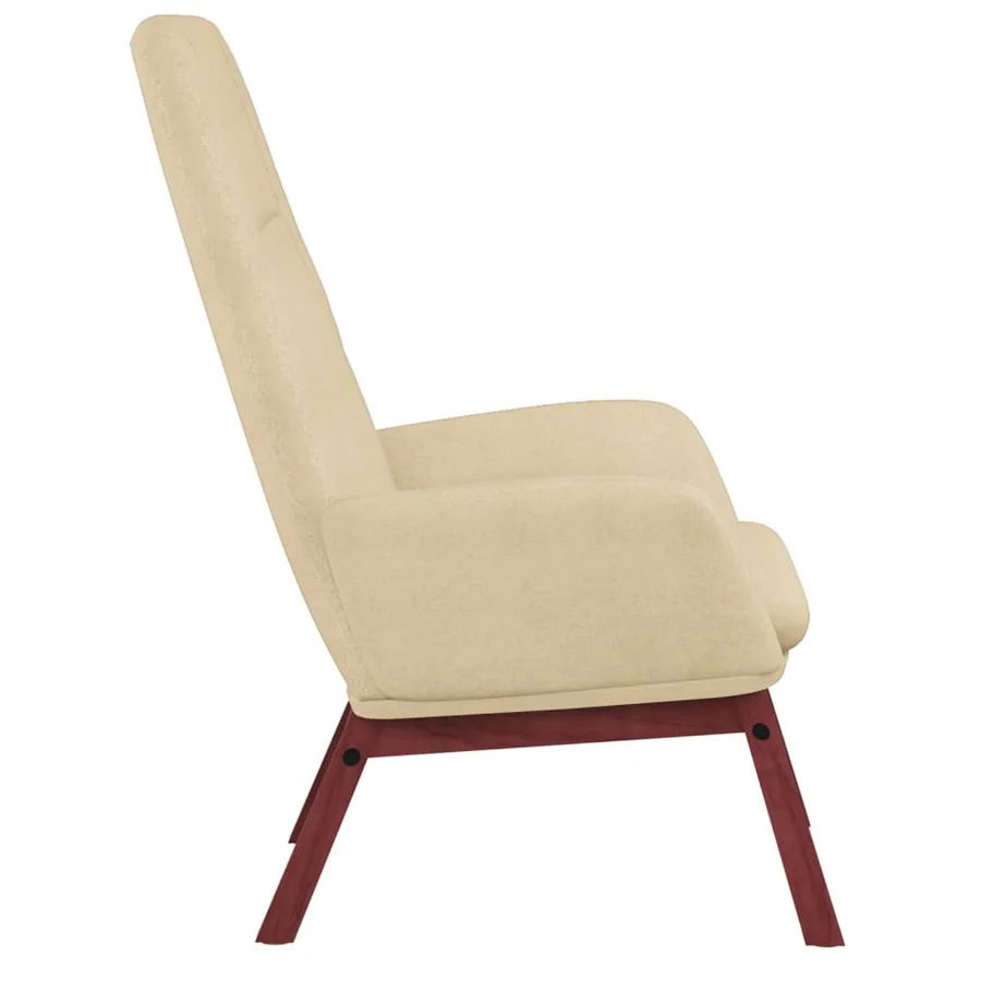 Chaise de relaxation Crème Tissu - 4