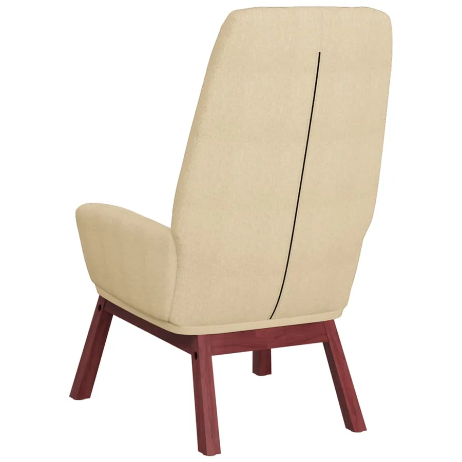 Chaise de relaxation Crème Tissu - 5