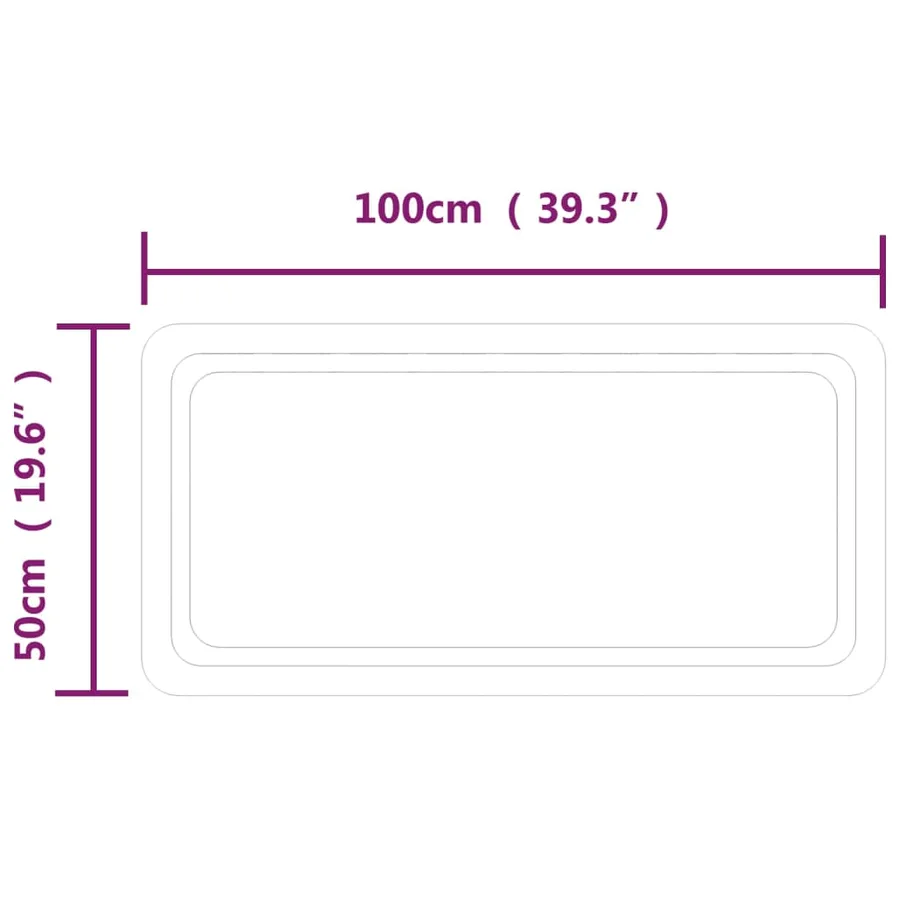 Miroir de salle de bain à LED 50x100 cm - 5