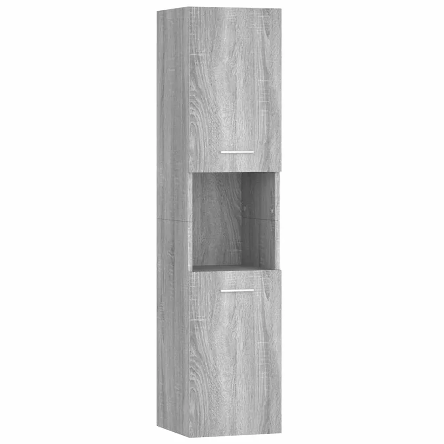 Armoire de bain Sonoma gris 30x30x130 cm Bois d'ingénierie - 2