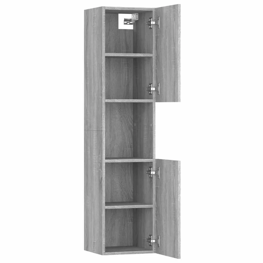 Armoire de bain Sonoma gris 30x30x130 cm Bois d'ingénierie - 6