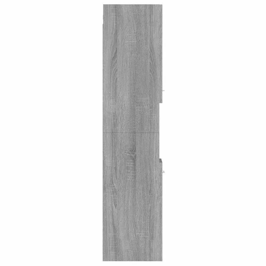 Armoire de bain Sonoma gris 30x30x130 cm Bois d'ingénierie - 8
