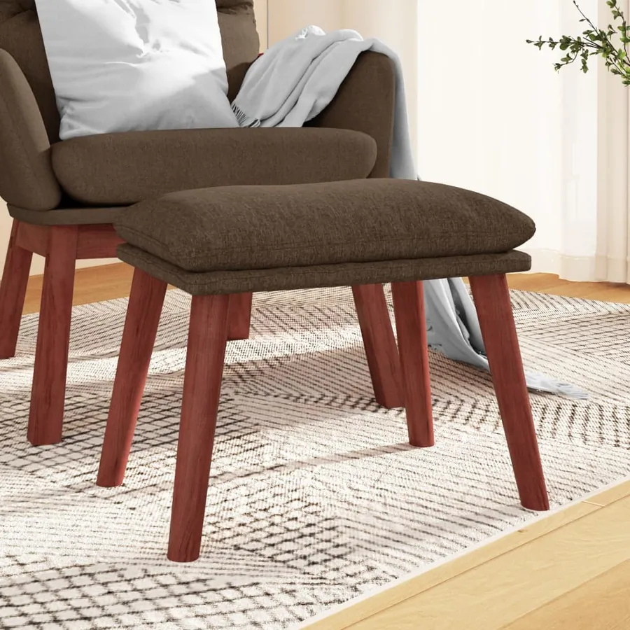 Repose-pied Marron 45x29,5x35 cm Tissu