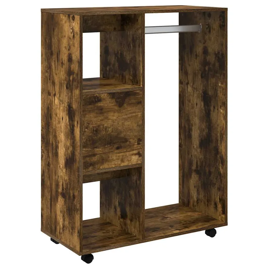 Garde-robe Chêne fumé 80x40x110 cm Bois d'ingénierie - 5