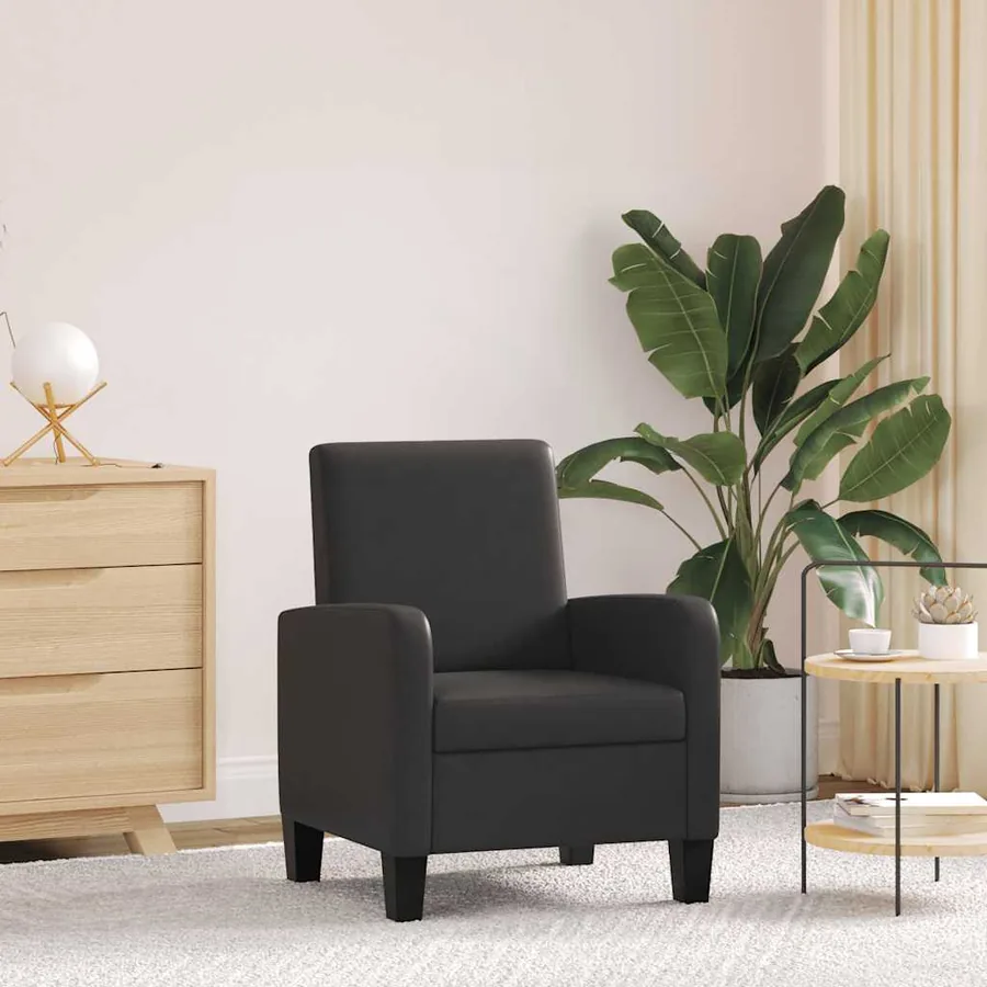 Fauteuil Noir Similicuir