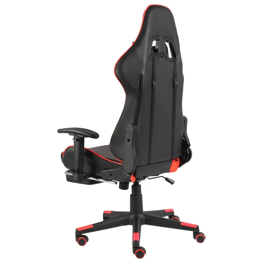 Chaise de jeu pivotante avec repose-pied Rouge PVC - 4