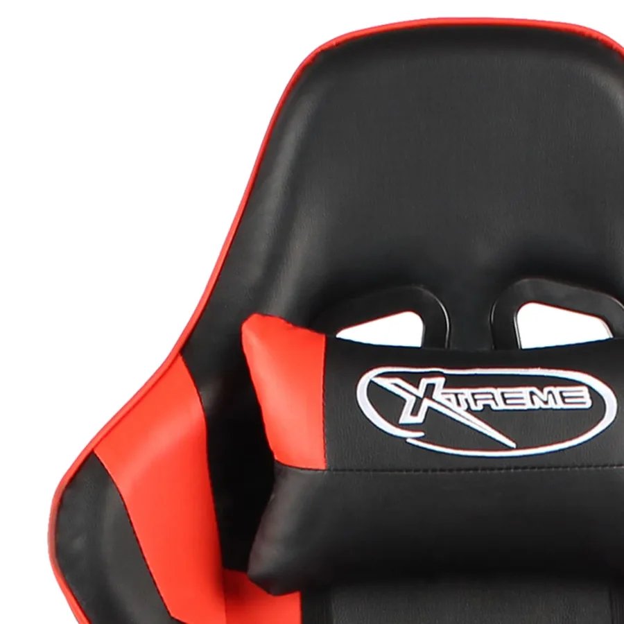 Chaise de jeu pivotante avec repose-pied Rouge PVC - 7