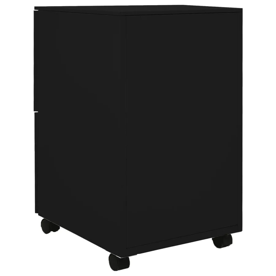 Classeur mobile Noir 39x45x67 cm Acier - 4