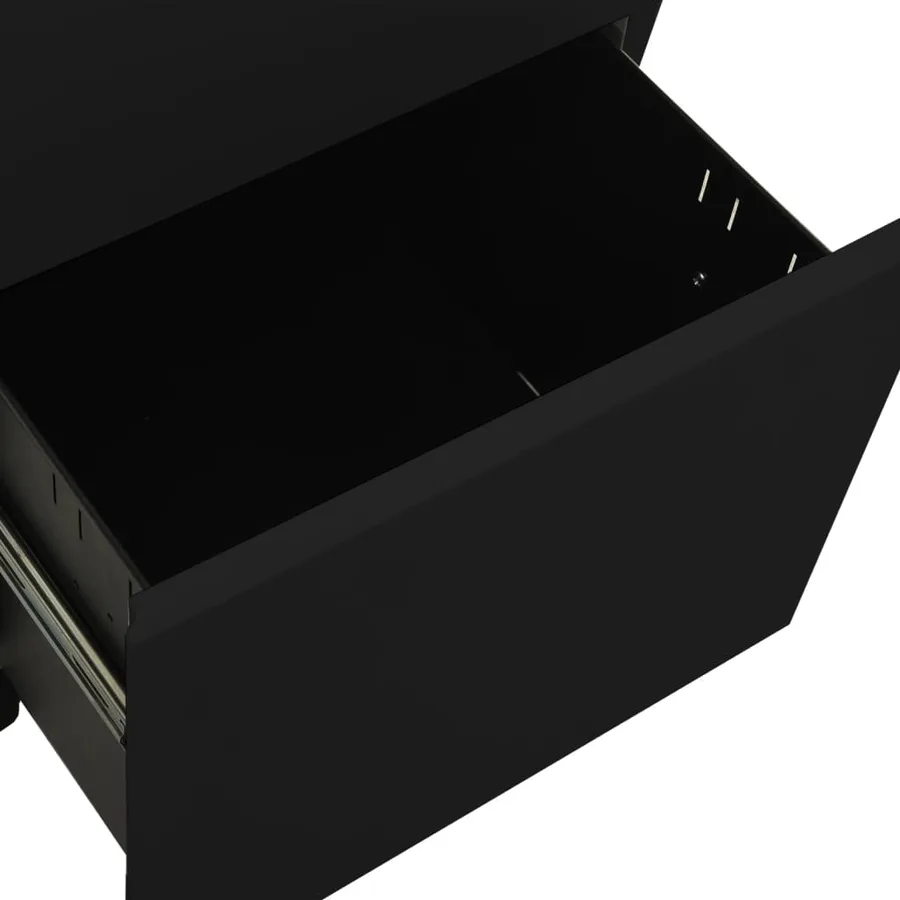 Classeur mobile Noir 39x45x67 cm Acier - 7
